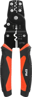 Produktbild von 3-In-1-Crimpzange Für Stecker, 190 Mm, Industriequalität - E-400-0054