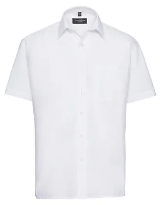 Immagine prodotto di Russell Collection - Camicia "Classic" da uomo, popeline, maniche corte LT4671 (XXL) (bianco)