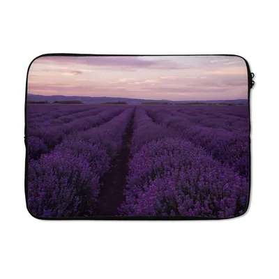Produktbild von MuchoWow® Laptop Hülle 13 Zoll Lavendel - Lila - Blumen - Natur Laptoptasche - Laptophülle - Sleeve - Rundumschutz