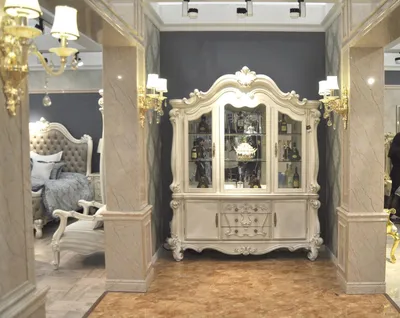 Immagine prodotto di Vetrina in vetro stile antico barocco rococò in legno