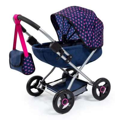 Produktbild von Bayer Design 12754AA Puppenwagen Cosy mit Tasche, Kissen und Decke, blau, rosa, Einhorn