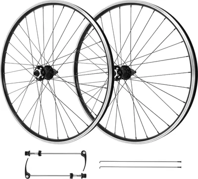 Produktbild von MTB Mountainbike - Laufradsatz vorne und hinten - 74 cm - Scheibenbremse - Schnellspanner - Leicht - Schwarz