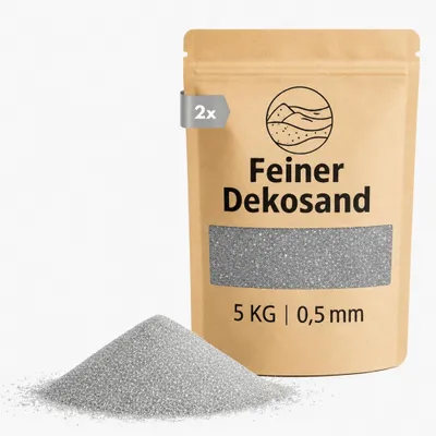 Produktbild von Deko-Sand silber 10 kg für Vasen, Gläser & Streudeko
