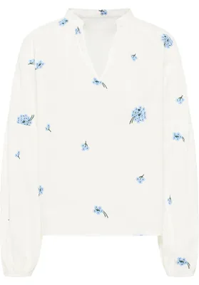 Image de Tunique pour femme SAPORTA - blanc bleu, taille M
