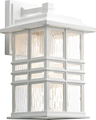 Produktbild von Elstead Beacon Square Außen-Wandleuchte E27 36cm Weiß IP44 Anti-Meerwasser