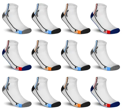 Produktbild von TEXEMP Sneaker Socken Herren & Damen 12 Paar Mehrfarbig Baumwolle | B5 - 39-42 - 12er Pack