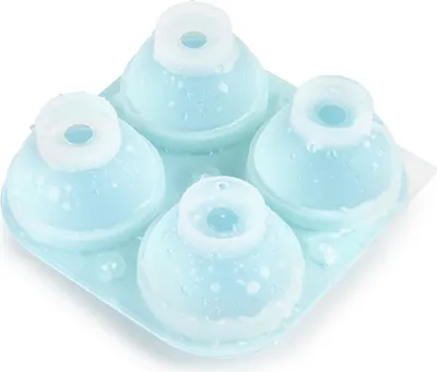 Immagine prodotto di Stampo per cubetti di ghiaccio XL Ibili-Tapones, silicone, 12x12x6,5 cm, turchese