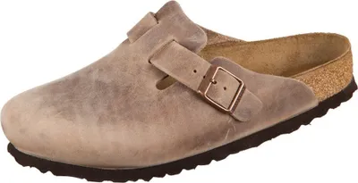 A single Birkenstock Boston clog is shown from a side-angle on a white background.