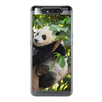 Produktbild von MuchoWow® Handyhülle Schutzhülle Hülle für Samsung Galaxy A80 Panda - Tier - Baum Silikon Softcase Handy Hülle - Schutzdeckel