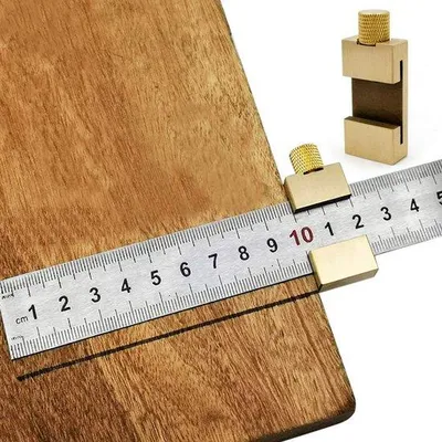 Immagine prodotto di Metro a nastro in legno da 30 cm, metro di misurazione in legno con fermo, precisione per utensili da falegname