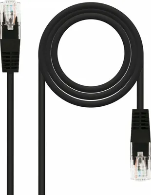 Zdjęcie produktu dla Nanocable Kabel Sieciowy Kat.6 Utp Patch Cord Awg24 Czarny 25 Cm