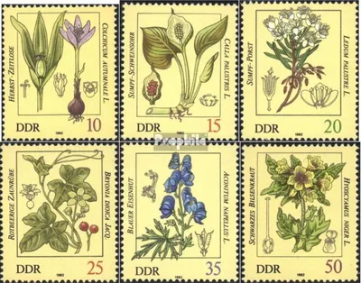 Produktbild von Briefmarken DDR 1982 Mi 2691-2696 (kompl.Ausgabe) gestempelt Giftpflanzen