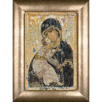 Zdjęcie produktu dla Zestaw do haftu krzyżykowego Thea Gouverneur "Matka Boska Włodzimierska Aida", wzór do liczenia, 22x34cm