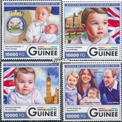 Produktbild von Briefmarken Guinea 2016 Mi 12021-12024 (kompl. Ausgabe) postfrisch Prinzessin Charlotte