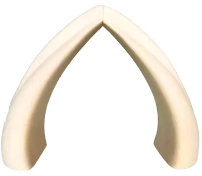 Krippenwiege aus Ahornholz, modern, 8 cm, für Weihnachtskrippe