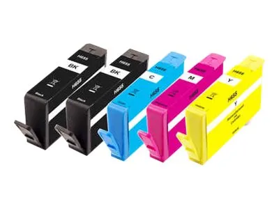 Produktbild von Peach PI300-594, Schwarz, Cyan, Magenta, Gelb, 19 ml, 12 ml, 665 Seiten, Multipack