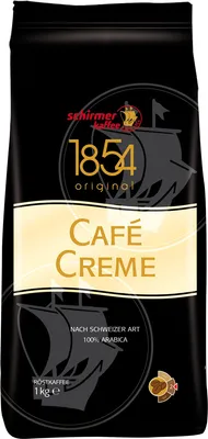 Image de Schirmer Café crème en grains type suisse Arabica en grains 1000g