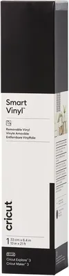Produktbild von Cricut Smart Vinyl Removable, Hitzebeständige Vinylrolle, Schwarz, Einfarbig, 330 mm, 6400 mm
