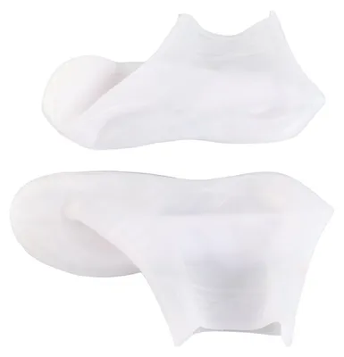 Zdjęcie produktu dla Nakładki na buty przeciwdeszczowe – wodoodporne, pyłoszczelne, wielokrotnego użytku; wzmocnione silikonowe nakładki na buty dla kobiet i mężczyzn, białe, sięgające do połowy łydki, rozmiar M (od 34 do 36)