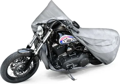 Produktbild von Motorrad Abdeckplane All Weather L, 100% wasserdichte Outdoor Motorrad Plane, Motorrad Plane Ganz-Jahres-Schutz, Abdeckplane Motorrad, Motorrad Zubehör Plane silber 250x100x130 cm