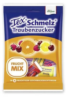 Produktbild von Soldan Tex Schmelz Traubenzucker Frucht-Mix Beutel 75 g