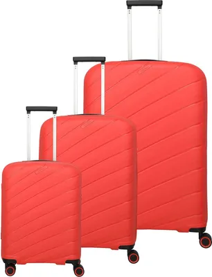 Zdjęcie produktu dla travelite Burano 4W zestaw do wózka L / M / S malinowa czerwień 75cm