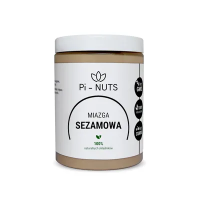 Produktbild von Pi-nuts - Tahini Sesampaste 100 % – 1 kg -  aus geröstetem Sesam - ohne Zusatzstoff