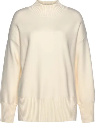 Produktbild von LASCANA Stehkragenpullover hellbeige Größe 32/34