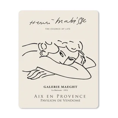 Produktbild von MuchoWow® Mauspad Mousepad Matisse - Frau - Porträt - Strichzeichnung 19x23 cm - Mousepads - Maus Mat - Pad - Mausunterlage - Mauspads - Spielen