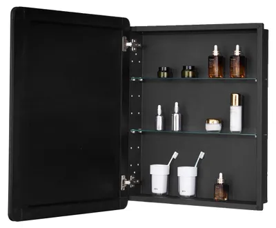 Produktbild von VEVOR Medizinschrank, 20 x 30 Zoll, Medizinschrank für das Badezimmer mit Spiegel, Aluminiumrahmen Badezimmer Wandschrank, 4-lagige verstellbare Regale, Einbau- & Wandmontage, 24x30 Zoll