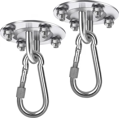 Produktbild von Jopassy Deckenhaken Boxsack Hängesessel Schwerlasthaken bis 450KG Edelstahl Deckenhalterung Premium Hängematten Haken-2er