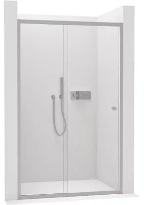 Immagine prodotto di CERANO - Porta scorrevole per doccia Varone POINT L/P - 6 mm - cromata, vetro trasparente - 160x195 cm
