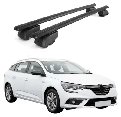 Produktbild von Dachträger Grundtäger für Renault Megane mk4 Grandtour 2016-2025 Alu Schwarz 2x, KI-generiertes Bild