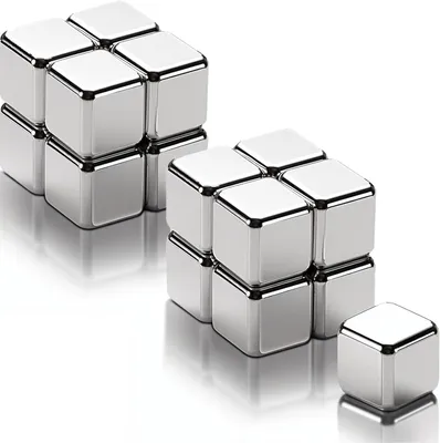 Imagen del producto de Imanes de neodimio, 16 unidades, 10x10x10 mm, para pizarras blancas