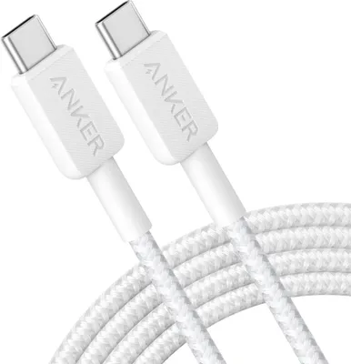Immagine prodotto di Anker 322 Cavo da USB-C a USB-C (6ft intrecciato) Cavo di connessione/Adattatore Cavo/Adattatore Bianco