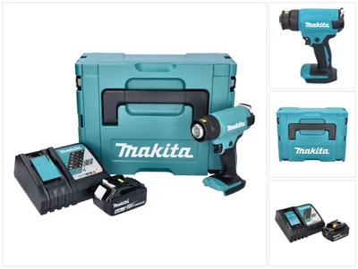 Immagine prodotto di Pistola ad aria calda a batteria Makita DHG 180 RG1J 550°C 18V + 1x batteria 6.0Ah + caricabatterie + valigetta Makpac