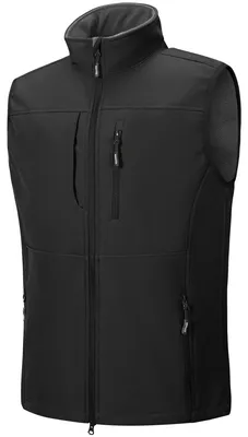 Image de Gilet softshell pour hommes - Imperméable et coupe-vent - Noir