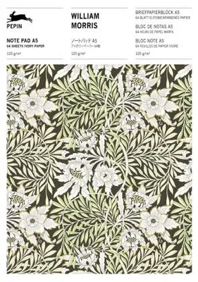 Produktbild von Notizblock William Morris Elfenbeinfarben 64 Blatt 120 g/m2 32 liniert 32 unbedruckt