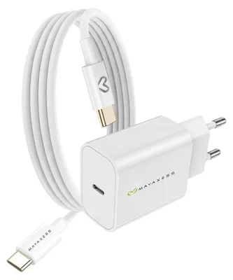 Produktbild von Mayaxess, 20W Netzteil für Xiaomi 15T + USB-C Kabel 1m, Weiß