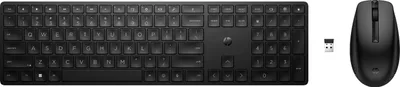Immagine prodotto di Set tastiera e mouse wireless HP 655, dimensioni complete (100%), wireless, RF wireless, membrana, nero, mouse incluso