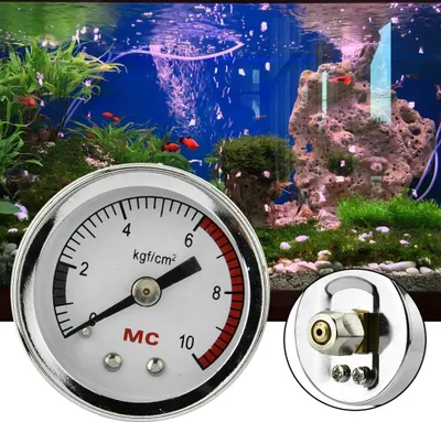 Obrázok produktu pre Generátor oxidu uhličitého, manometer, manometer vzduchu CO2, tlak v nádrži na ryby, tabuľka tlaku vzduchu