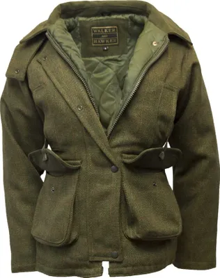 Produktbild von Walker and Hawkes Damen Tweed Jacke Derby Hazelwood – Dark Sage 40