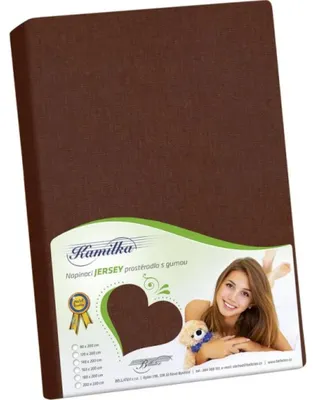 Obrázok produktu pre Hnedé prestieradlo Jersey - 140x200