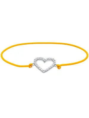 Produktbild von Julie Julsen JJBR0729.8 Damen Armband Herz Rainbow Silber gelb 22,5 cm