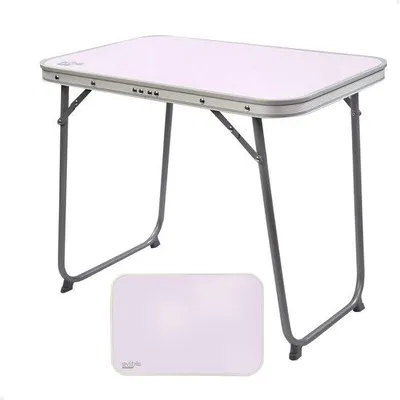 Image de Table de camping pliable en MDF et acier, 60 x 40 x 50 cm
