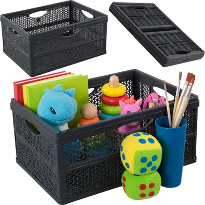 Image de Panier pliable en plastique pour voiture Boîte à fruits et légumes 46,4 X 34 X 22 cm Flapbox