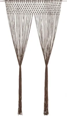 Produktbild von The Living Store Makramee Vorhang Taupe 140x240 cm Baumwolle