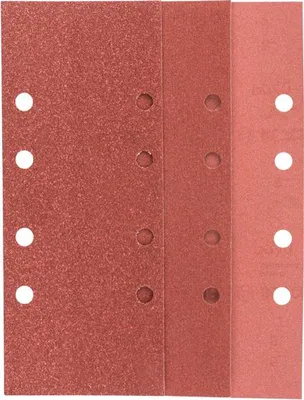 Produktbild von Schleifblatt-Set für Schwingschleifer, 25-teilig, 8 Löcher, 93 x 230 mm, 60-240