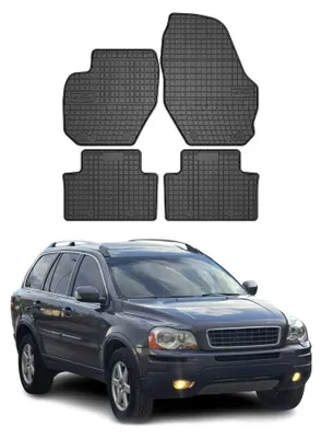 Imagen del producto de Alfombrillas de goma para Volvo XC90, modelo 2002-2015, color negro, juego de 4 piezas