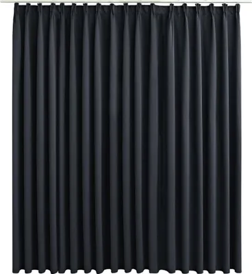 Produktbild von vidaXL Verdunkelungsvorhang mit Haken Schwarz 290 x 245 cm